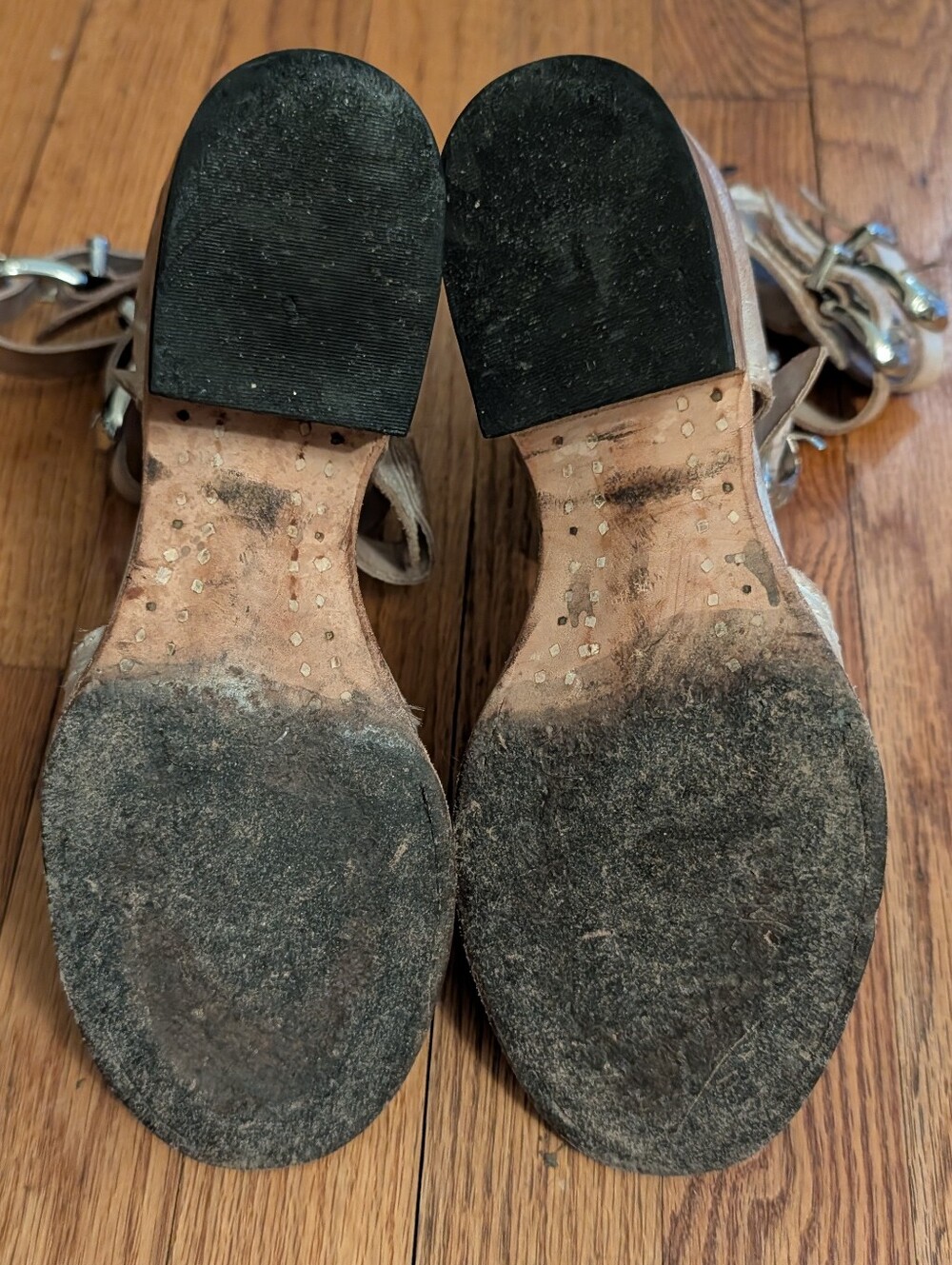 Freebird Blush Cream Pilar Ankle Buckle Open Toe Sandals RARE - Picture 8 of 9